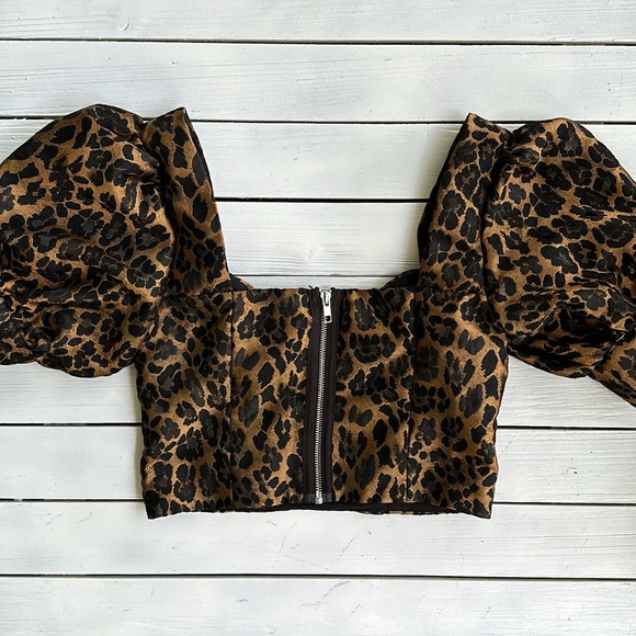 For Love & Lemons Jett Bustier Top Puff Sleeve size XS - Picture 5 of 7